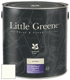 Краска Little Greene Intelligent Eggshell полуматовая моющаяся краска цвет LG328 Silent White - Pale