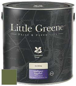Краска Little Greene Intelligent Eggshell полуматовая моющаяся краска цвет NCS S 5040-G40Y 