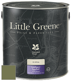 Краска Little Greene Intelligent Eggshell полуматовая моющаяся краска цвет NCS S 5030-G50Y 