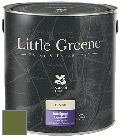 Краска Little Greene Intelligent Eggshell полуматовая моющаяся краска цвет NCS S 4550-G40Y 
