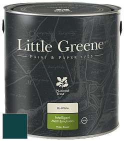 Краска Little Greene Ultimatt Intelligent Matt Emulsion матовая моющаяся краска цвет RAL 6004 