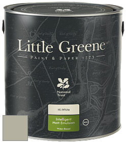 Краска Little Greene Ultimatt Intelligent Matt Emulsion матовая моющаяся краска цвет LG163 French Grey Dark