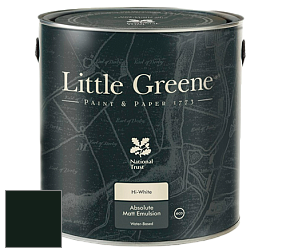 Краска Little Greene Absolute Matt Emulsion матовая краска для потолка цвет LGGr216 Obsidian Green