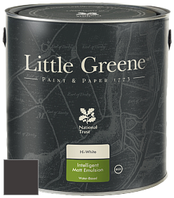 Краска Little Greene Ultimatt Intelligent Matt Emulsion матовая моющаяся краска цвет RAL 8019 