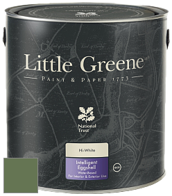 Краска Little Greene Intelligent Eggshell полуматовая моющаяся краска цвет NCS S 5030-G30Y 