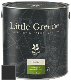 Краска Little Greene Ultimatt Intelligent Matt Emulsion матовая моющаяся краска цвет LG228 Lamp Black