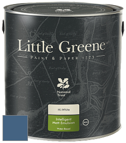 Краска Little Greene Ultimatt Intelligent Matt Emulsion матовая моющаяся краска цвет LG251 Woad