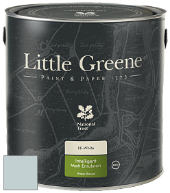 Краска Little Greene Ultimatt Intelligent Matt Emulsion матовая моющаяся краска цвет LG325 Bone China Blue - Faint