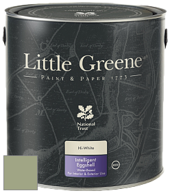 Краска Little Greene Intelligent Eggshell полуматовая моющаяся краска цвет NCS S 3020-G40Y 