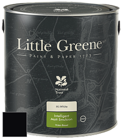 Краска Little Greene Ultimatt Intelligent Matt Emulsion матовая моющаяся краска цвет RAL 9005 
