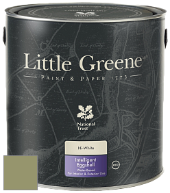Краска Little Greene Intelligent Eggshell полуматовая моющаяся краска цвет LG302 Sir Lutyen's Sage