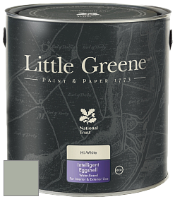 Краска Little Greene Intelligent Eggshell полуматовая моющаяся краска цвет LG291 North Brink Grey