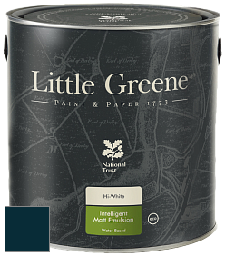 Краска Little Greene Ultimatt Intelligent Matt Emulsion матовая моющаяся краска цвет LG208 Hicks Blue