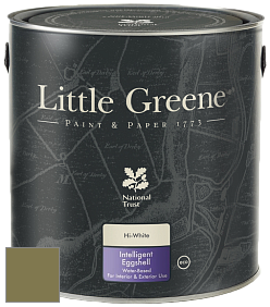 Краска Little Greene Intelligent Eggshell полуматовая моющаяся краска цвет NCS S 5030-G70Y 