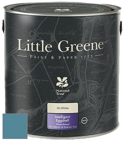 Краска Little Greene Intelligent Eggshell полуматовая моющаяся краска цвет LG260 Air Force Blue