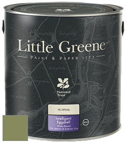 Краска Little Greene Intelligent Eggshell полуматовая моющаяся краска цвет NCS S 4030-G50Y 