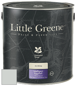 Краска Little Greene Intelligent Eggshell полуматовая моющаяся краска цвет LG183 Bone China Blue Mid