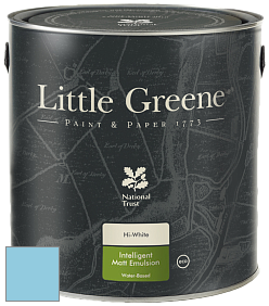 Краска Little Greene Ultimatt Intelligent Matt Emulsion матовая моющаяся краска цвет LG253 Regency Blue