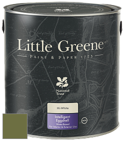 Краска Little Greene Intelligent Eggshell полуматовая моющаяся краска цвет NCS S 5040-G50Y 