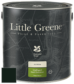 Краска Little Greene Ultimatt Intelligent Matt Emulsion матовая моющаяся краска цвет LG216 Obsidian Green