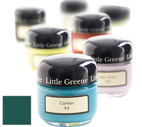 Краска Little Greene Sample Pot баночка краски цвет LG96 Mid Azure Green