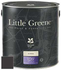 Краска Little Greene Intelligent Eggshell полуматовая моющаяся краска цвет RAL 8019 
