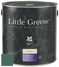 Краска Little Greene Intelligent Eggshell полуматовая моющаяся краска цвет NCS S 6020-B90G 