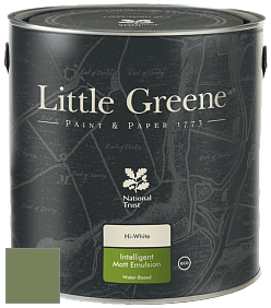 Краска Little Greene Ultimatt Intelligent Matt Emulsion матовая моющаяся краска цвет LG80 Sage Green