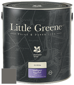 Краска Little Greene Intelligent Eggshell полуматовая моющаяся краска цвет LG118 Dark Lead Colour