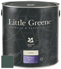 Краска Little Greene Intelligent Eggshell полуматовая моющаяся краска цвет LG306 Three Farm Green