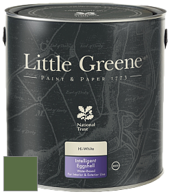 Краска Little Greene Intelligent Eggshell полуматовая моющаяся краска цвет NCS S 5040-G30Y 