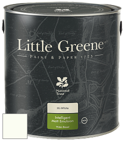Краска Little Greene Ultimatt Intelligent Matt Emulsion матовая моющаяся краска цвет LG328 Silent White - Pale