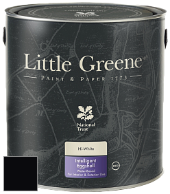 Краска Little Greene Intelligent Eggshell полуматовая моющаяся краска цвет RAL 9005 