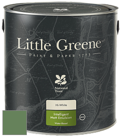 Краска Little Greene Ultimatt Intelligent Matt Emulsion матовая моющаяся краска цвет RAL 6011 