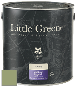 Краска Little Greene Intelligent Eggshell полуматовая моющаяся краска цвет NCS S 3030-G40Y 