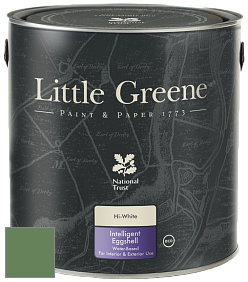 Краска Little Greene Intelligent Eggshell полуматовая моющаяся краска цвет RAL 6011 