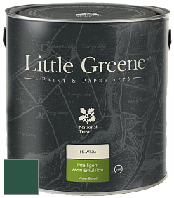 Краска Little Greene Ultimatt Intelligent Matt Emulsion матовая моющаяся краска цвет RAL 6028 